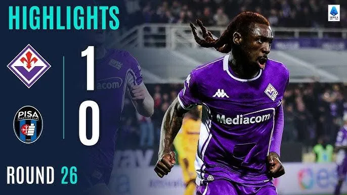 Fiorentina vs Pisa 1-0: Moise Kean chớp thời cơ đệm bóng cận thành chớp nhoáng, ghi bàn duy nhất bỏ túi 3 điểm 