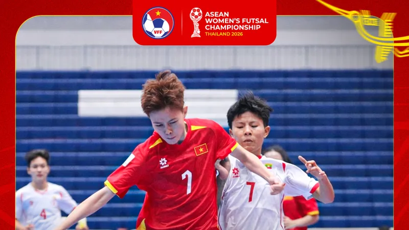 Futsal nữ Việt Nam vs Futsal nữ Myanmar 5-2: Nguyệt Vi tỏa sáng cú đúp, Biện Thị Hằng xuất thần hattrick ngược dòng chiếnt thắng