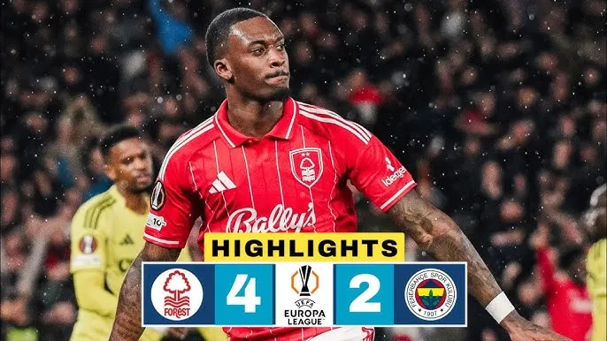 Nottingham Forest vs Fenerbahce 1-2 (4-2): Akturkoglu tỏa sáng cú đúp, Hudson-Odoi lập công, Nottingham Forest vào vòng 1/8 Europa League