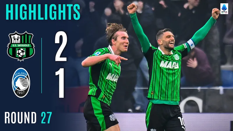 Sassuolo vs Atalanta 2-1: Andrea Pinamonti bị thẻ đỏ, Ismael Kone, Kristian Thorstvedt tỏa sáng, Yunus Musah lập công, Sassuolo bỏ túi 3 điểm