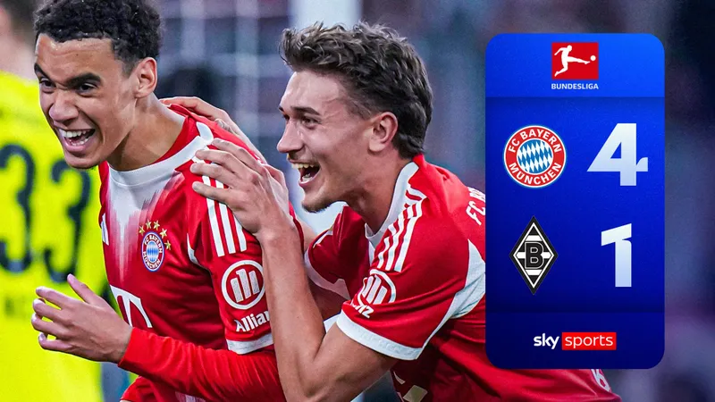 Bayern Munich vs M'gladbach 4-1: Diaz, Laimer, Musiala, Jackson lập công, Bayern hơn Dortmund 14 điểm, vững bước đăng quang Bundesliga
