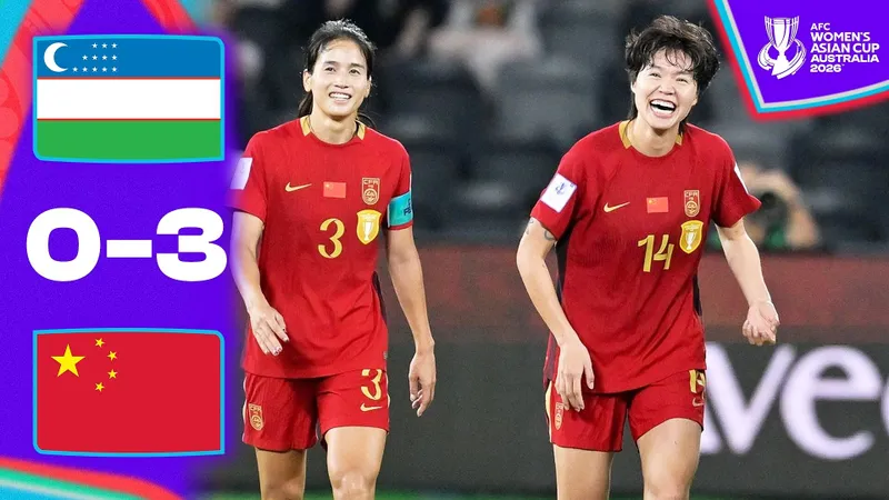 Nữ Uzbekistan vs Nữ Trung Quốc 0-3: Shao Ziqin mở bàn nhờ chấm penalty, Li Qingtong tỏa sáng cú đúp, Trung Quốc tạm xếp nhì bảng