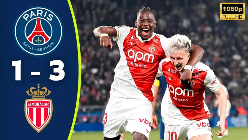 PSG vs AS Monaco 1-3: Lần lượt Akliouche, Golovin, Balogun tỏa sáng, PSG bất ngờ thảm bại