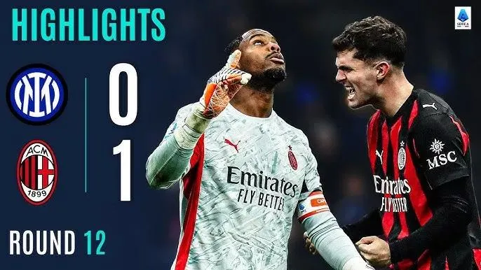 AC Milan vs Inter Milan 1-0: Fofana kiến tạo, Estupinan bất ngờ hạ Inter nhưng Milan vẫn đang xếp sau Inter vì thua 7 điểm trên BXH Serie A
