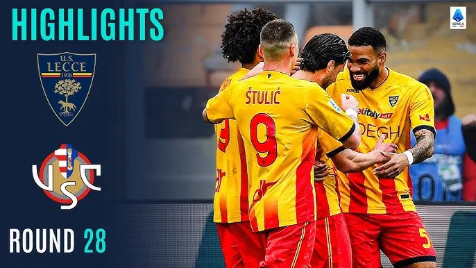Lecce vs Cremonese 2-1: Santiago Pierotti, Nikola Stulic sớm áp đảo thế trận, Federico Bonazzoli lập công, Giuseppe Pezzella bị thẻ đỏ phút 90
