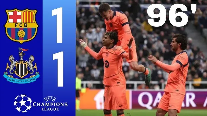 Newcastle vs Barcelona 1-1: Phút cuối kịch tính, Barnes lập công, Yamal cứu thua phút bù giờ nhờ penalty, Barca quyết định lượt về 