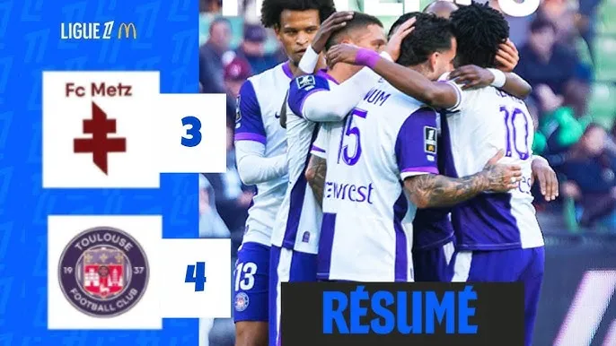 Metz vs Toulouse 3-4: Mãn nhãn 7 bàn, Mbala, Kouao, Abuashvili lập công, Donnum ghi cú đúp, Gboho, Sauer giành chiến thắng