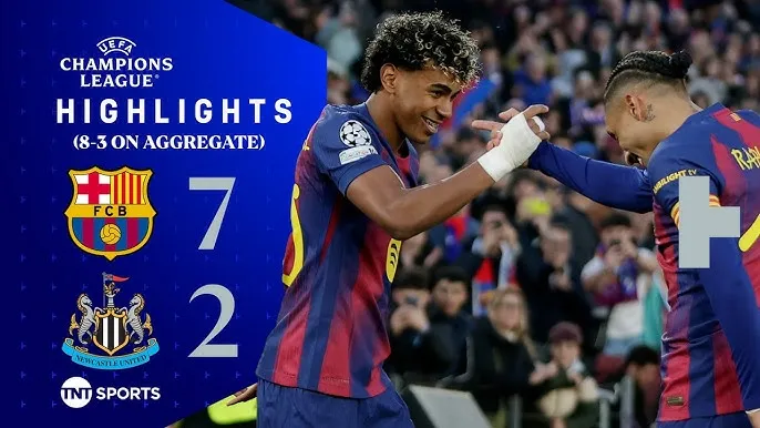 Barcelona vs Newcastle 7-2 (8-3): Dàn sao Raphinha, Bernal, Yamal, Fermin, Lewandowski đua tài, Barca tiếp Atletico Madrid ở tứ kết