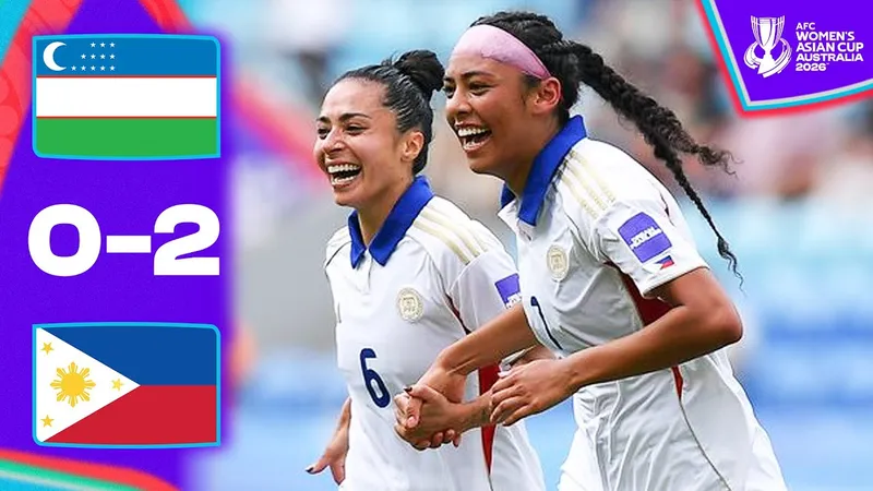 Nữ Uzbekistan vs Nữ Philippines 0-2: Angela Beard mở bàn, Sawicki trở thành đại diện thứ 5 của châu Á góp mặt tại vòng chung kết World Cup nữ 2027