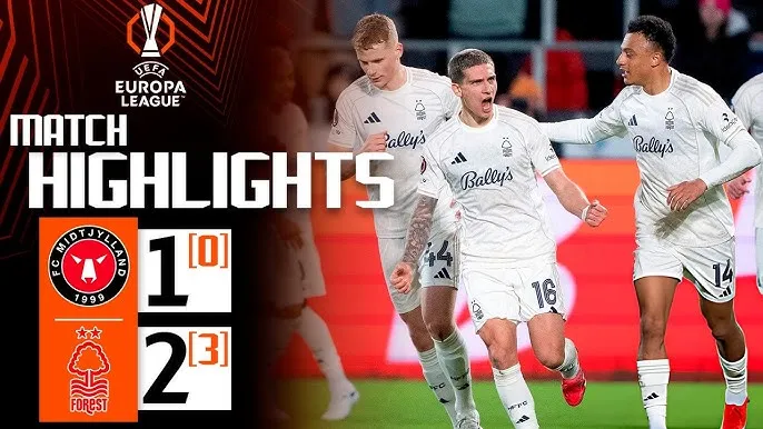 Midtjylland vs Nottingham Forest 1-2 (2-2, pen 0-3): Dominguez, Yates ngược dòng kịch tính, đấu Porto ở tứ kết Europa League 