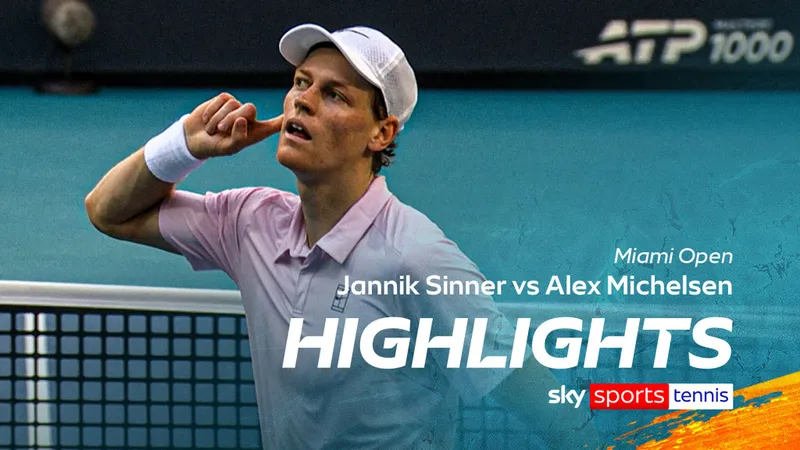 Alex Michelsen vs Jannik Sinner 5-7, 6(4)-7: Hạ Michelsen loạt tie-break, Sinner gặp Tiafoe hoặc Atmane ở tứ kết Miami Open
