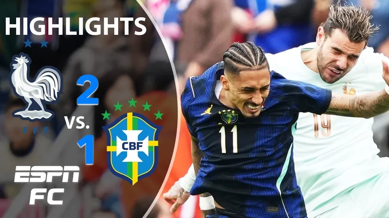Giao hữu, Brazil vs Pháp 1-2: Mbappe, Ekitike áp đảo, Upamecano nhận thẻ đỏ, Bremer ghi bàn danh dự cho chủ nhà Brazil 