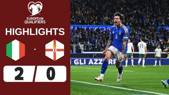 Italia vs Bắc Ireland 2-0: Song sát Tonali, Kean nhịp nhàng, Italia vào vòng chung kết play-off tranh vé dự World Cup 2026