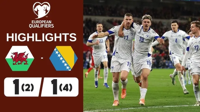 Xứ Wales vs Bosnia & Herzegovina 1-1 (pen 2-4): James mở bàn, Dzeko gỡ hòa, Johnson, Williams hỏng pen, giành vé chung kết play-off gặp Italia