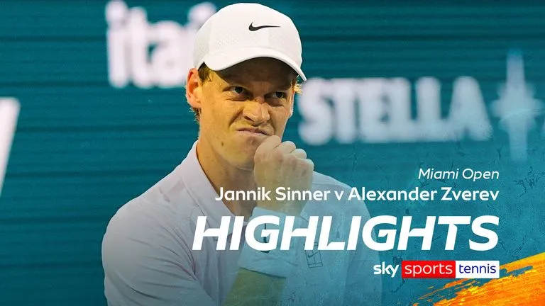 Alexander Zverev vs Jannik Sinner 3-6, 6-7 (4-7): Tiếp tục hạ Zverev, Sinner nối dài 16 trận thắng liên tiếp Masters 1000, gặp Jiri Lehecka ở chúng kết Miami Open
