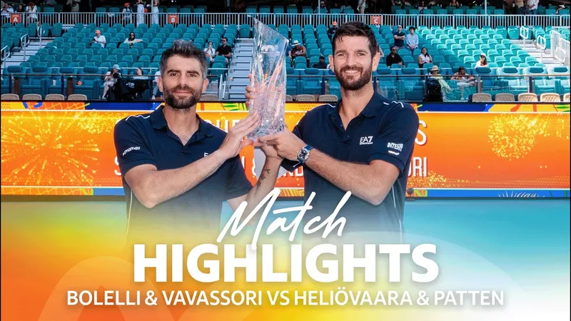 Bolelli-Vavassori vs Heliovaara-Patten 6-4, 6-2: Bolelli-Vavassori đăng quang ngôi vô địch đôi nam Miami Open 2026