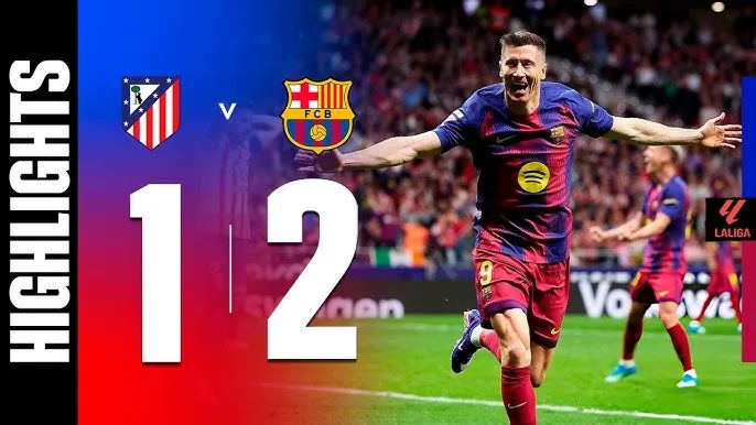 Atletico Madrid vs Barcelona 1-2: Simeone mở bàn, Nico Gonzalez bị thẻ đỏ, Rashford, Lewandowski ngược dòng, Barca hơn Real 7 điểm, dẫn đầu La Liga
