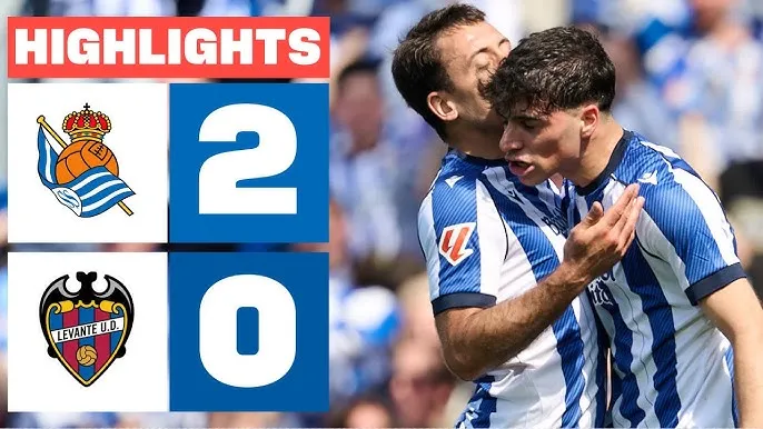 Real Sociedad vs Levante 2-0: Jon Martin đánh đầu cận thành mở bàn, Brais Mendez đệm bóng chớp nhoáng ấn định 3 điểm, Sociedad vào tốp 6 La Liga