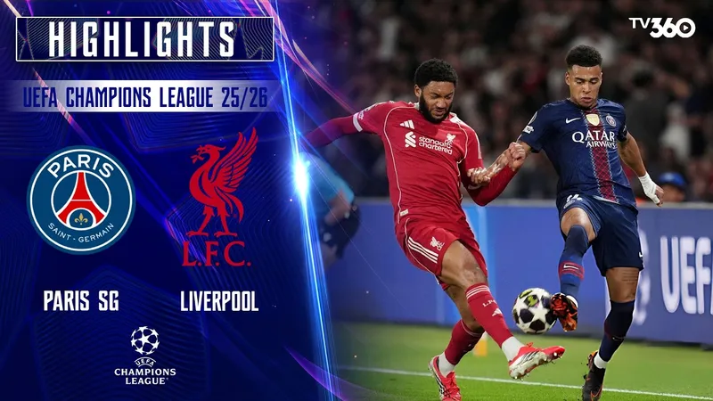 PSG vs Liverpool 2-0: Doue mở bàn, Kvaratskhelia giành gọn lợi thế lượt đi, hứa hẹn kịch tính lượt về trên sân Anfield của The Kop