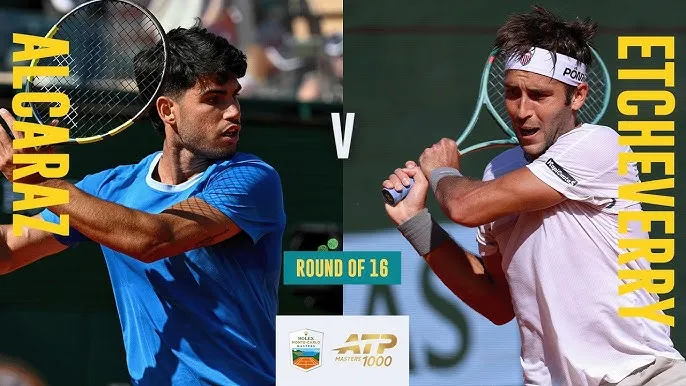 Carlos Alcaraz vs Tomas Etcheverry 6-1, 4-6, 6-3: Hạ Etcheverry, Alcaraz đối đầu Alexander Bublik ở tứ kết Monte Carlo