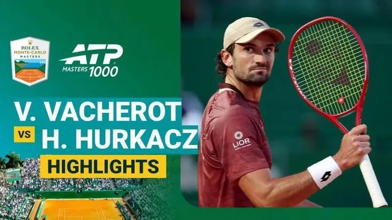 Valentin Vacherot vs Hubert Hurkacz 6-7(4), 6-3, 6-4: Thắng Hurkacz vất vả, Vacherot đối đầu Alex de Minaur ở tứ kết Monte Carlo