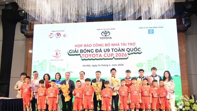 Các cầu thủ trong màu áo giải đấu U9 năm 2026.