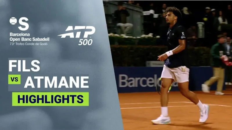 Arthur Fils vs Terence Atmane 4-6, 6-4, 6(7)-7(9): Kịch tính set cuối, Atmane bị loại, Fils đối đầu Brandon Nakashima ở vòng 2 Barcelona Open