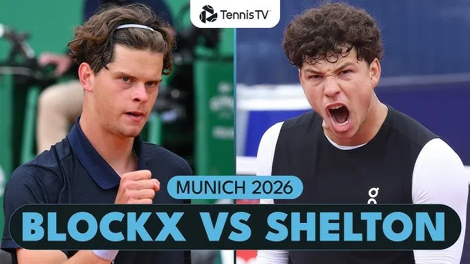 Alexander Blockx vs Ben Shelton 4-6, 6- 7(10): Chật vật 1 giờ 46 phút hạ Blockx, Shelton đấu Joao Fonseca ở tứ kết Munich Open 2026