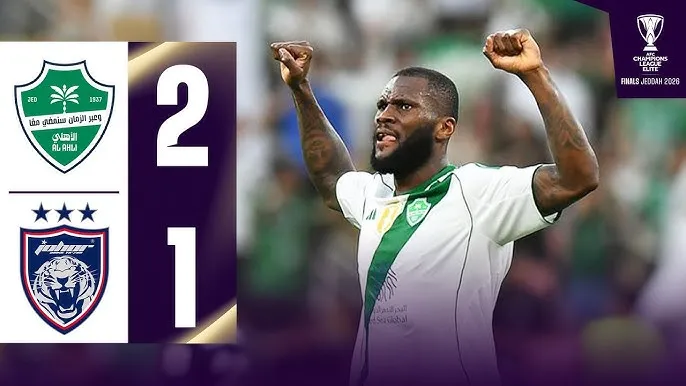 Al Ahli Saudi vs Johor DT 2-1: Ali Majrashi phản lưới nhà, Franck Kessie gỡ hòa, Galeno giành vé gặp Vissel Kobe ở bán kết AFC Champions League