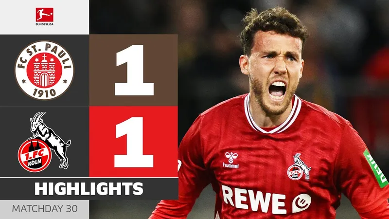 St Pauli vs Koln 1-1: Kịch tính hiệp 2, Karol Mets đánh đầu cận thành mở bàn, Luca Waldschmidt cứu thua nhờ chấm penalty