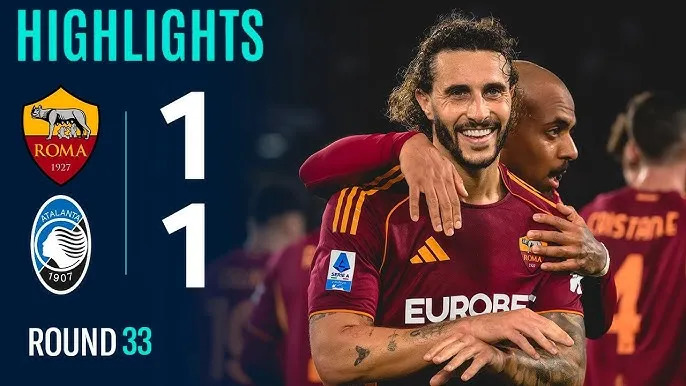 AS Roma vs Atalanta 1-1: Nikola Krstovic sút xa siêu phẩm mở bàn, Mario Hermoso đệm bóng cận thành cứu thua Roma