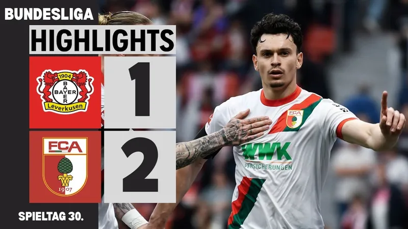 Bayer Leverkusen vs Augsburg 1-2: Patrik Schick mở bàn nhưng Fabian Rieder lập tức tỏa sáng cú đúp ngược dòng chiến thắng