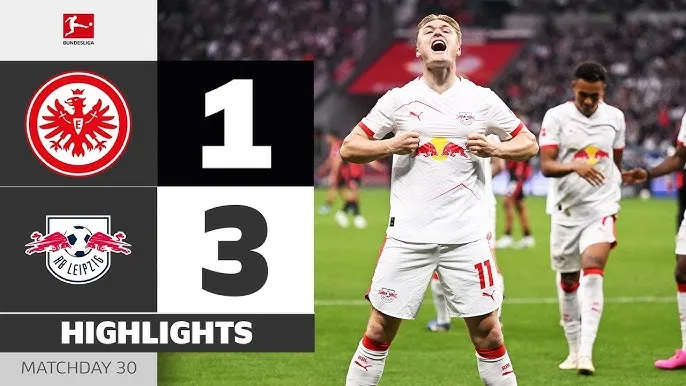 Eintracht Frankfurt vs Leipzig 1-3: Hugo Larsson lập công nhưng Yan Diomande, Antonio Nusa, Conrad Harder bỏ túi 3 điểm