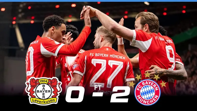 Bayer Leverkusen vs Bayern Munich 0-2: Harry Kane khai tiệc, Diaz chốt hạ, Bayern chỉ cần thắng Stuttgart hoặc Freiburg ở chung kết DFB Cup