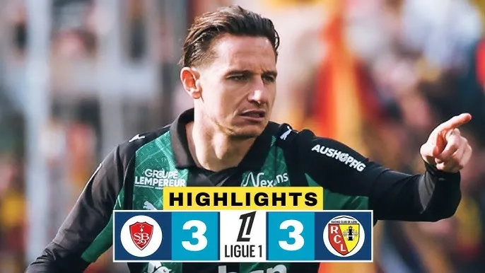 Brest vs Lens 3-3: Mãn nhãn 6 bàn, Guindo, Tousart, Ebimbe lập công, Thauvin, Sima, Saint-Maximin ngược dòng, Lens bám đuổi ngôi đầu PSG