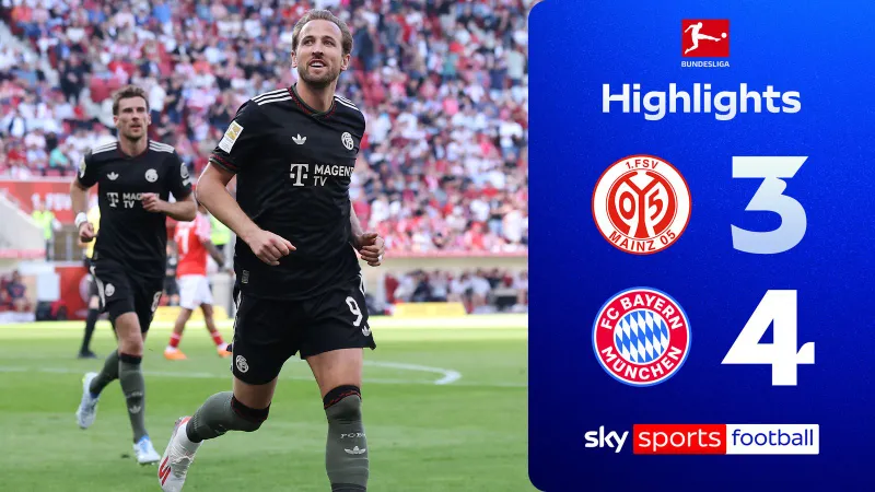 Mainz vs Bayern Munich 3-4: Ngược dòng kịch tính, Jackson, Olise, Musiala, Harry Kane thị uy sức mạnh nhà vô địch, Bayern đang hơn 18 điểm