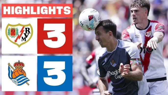 Rayo Vallecano vs Real Sociedad 3-3: Bất phân thắng bại, 6 bàn kịch tính, Camello, Lejeune, Zurawski, Oyarzabal, Oskarsson đua tài ghi bàn