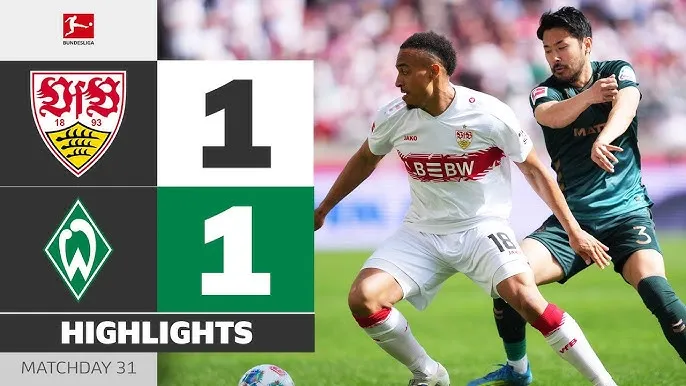 Stuttgart vs Werder Bremen 1-1: Jens Stage sút góc xa chớp nhoáng mở bàn, Ermedin Demirovic đánh đầu cận thành chia điểm đẹp mắt