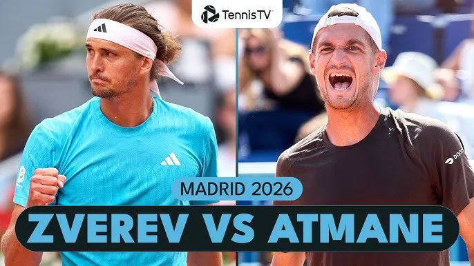 Alexander Zverev vs Terence Atmane 6-3, 7(7)-6(2): Thắng Atmane chật vật sau 1 giờ 27 phút, Zverev đấu Jakub Mensik ở vòng 16 Madrid Open