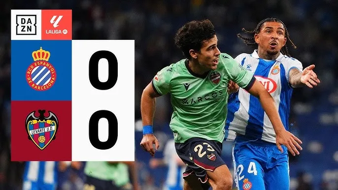 Espanyol vs Levante 0-0: Trận hòa nhạt nhẽo, Pol Lozano nhận thẻ đỏ, Levante giành 1 điểm quý giá, kỳ vọng thoát nhóm cuối bảng La Liga