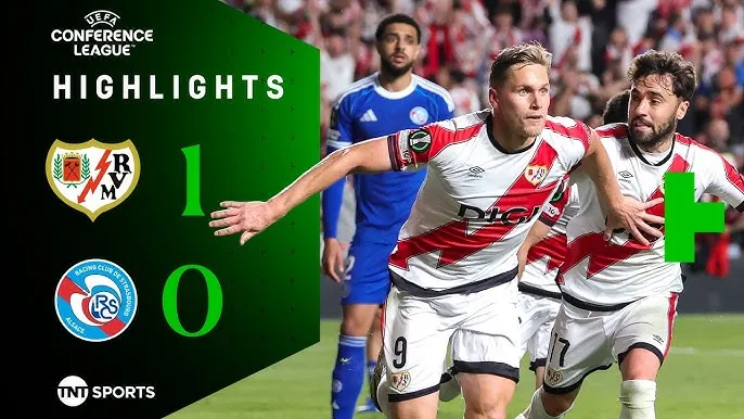 Rayo Vallecano vs Strasbourg 1-0: Isi Palazon kiến tạo, Alemao đánh đầu hạ Mike Penders giành chiến thắng suýt sao, lợi thế lượt đi