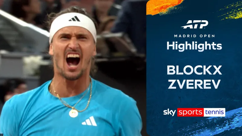 Alexander Zverev vs Alexander Blockx 6-2 7-5: Thắng Blockx sau 1 giờ 37 phút, Zverev gặp Jannik Sinner ở trận chung kết Madrid Open 2026