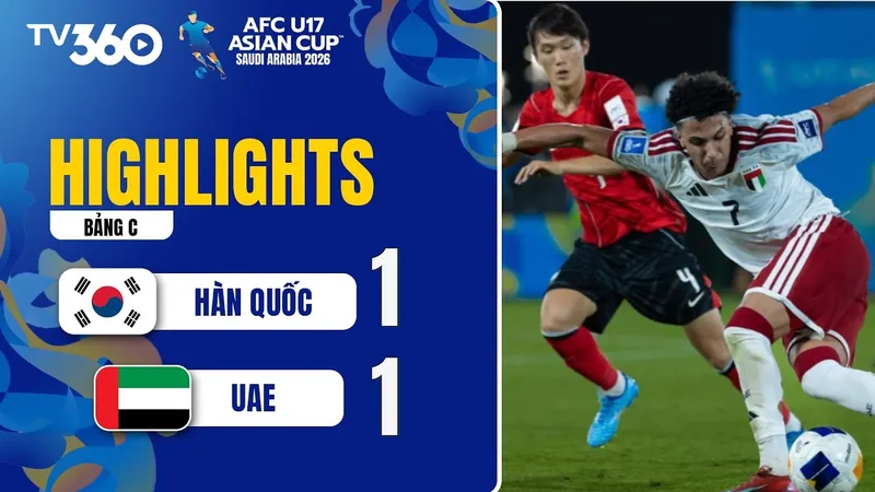 U17 Hàn Quốc vs U17 UAE 1-1: Al Jneibi sớm phá lưới mở bàn, Ahn Joo-Wan tỏa sáng chia điểm ngày ra quân