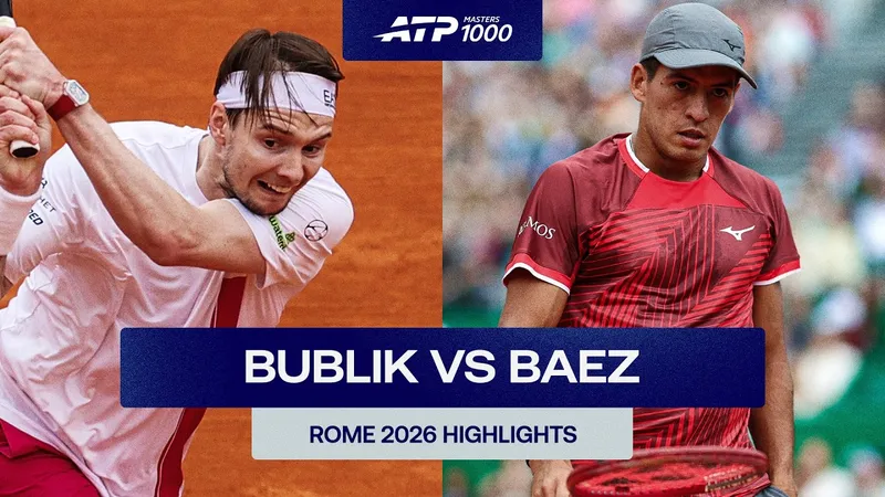Alexander Bublik vs Sebastian Baez 6-1, 6-2: Baez thua chóng vánh, Bublik gặp tay vợt gốc Việt Learner Tien ở vòng 3 Rome Open 2026