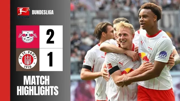 Leipzig vs St Pauli 2-1: Xaver Schlager, Willi Orban sớm áp đảo tỷ số, Abdoulie Ceesay ngược dòng bất thành, Leipzig củng cố ngôi thứ 3 BXH