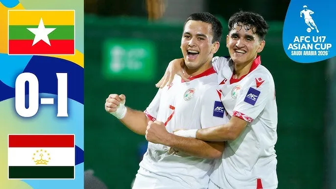 U17 Myanmar vs U17 Tajikistan 0-1: Makhtumov ghi bàn duy nhất, U17 Tajikistan, U17 Saudi Arabia đi tiếp, U17 Myanmar và U17 Thái Lan loại