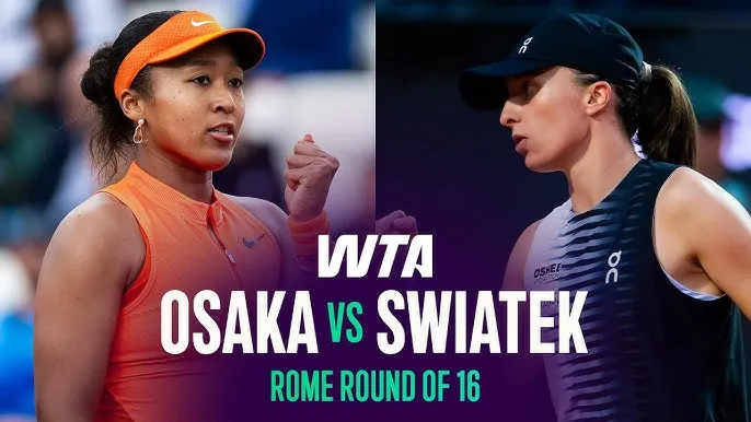Osaka Naomi vs Iga Swiatek 2-6, 1-6: Thắng dễ Naomi, Swiatek gặp tay vợt Mỹ Jessica Pegula ở tứ kết Rome Open 2026
