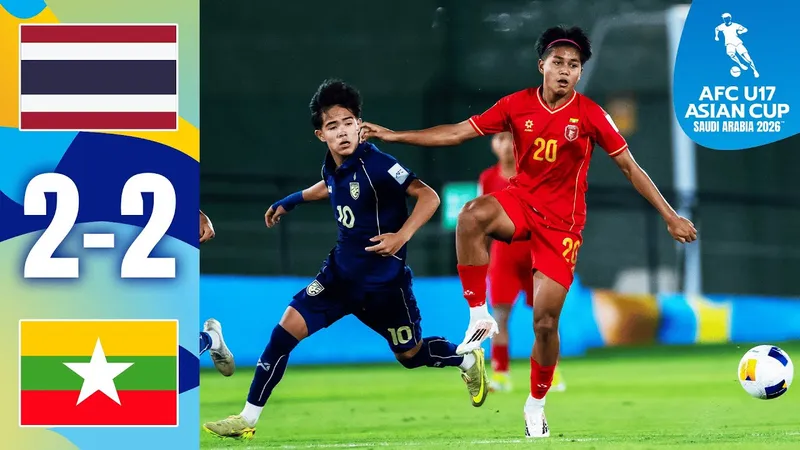 U17 Thái Lan vs U17 Myanmar 2-2: Min Sai Myat xuất thần cú đúp, Sutthiphapra, Gabert ngược dòng cứu thua, Thái Lan, Myanmar cùng rời giải
