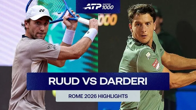 Casper Ruud vs Luciano Darderi 6-1, 6-1: Áp đảo tay vợt chủ nhà Darderi, Ruud kỳ vọng gặp Jannik Sinner ở chung kết Rome Open 2026