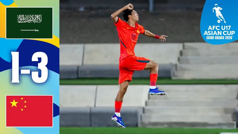 U17 Saudi Arabia vs U17 Trung Quốc 1-3: Wan Xiang, Zhao Songyuan, Sifan ngược dòng giành vé bán kết, gặp U17 Việt Nam hoặc U17 Australia